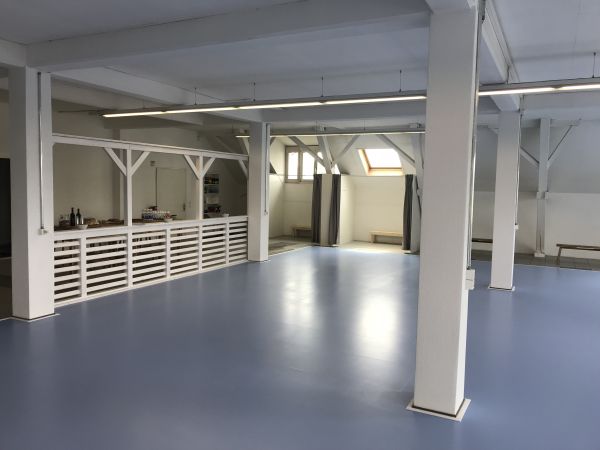220m2 lichtdurchfluteter Trainingsraum, Dojo, Tanzraum mit Blick in die Natur zum vermieten in Ballwil