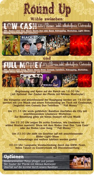 Western Erlebnisgastronomie GoWildWest-Ranch in Wolfwil